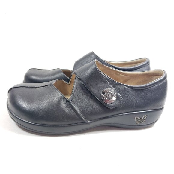 Alegria Women's Size 8 Kaitlyn Mary Jane Professional Shoes Black Leather - Picture 3 of 9
